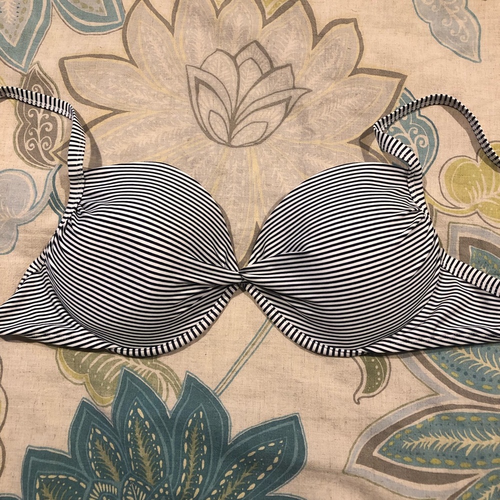 Striped bikini top